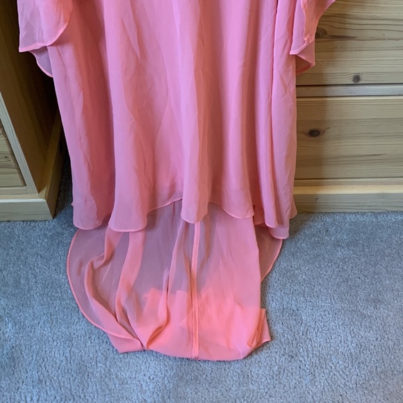 Bisou Bisou Light Pink High Low Hem Dress Size 14 - Picture 3 of 9
